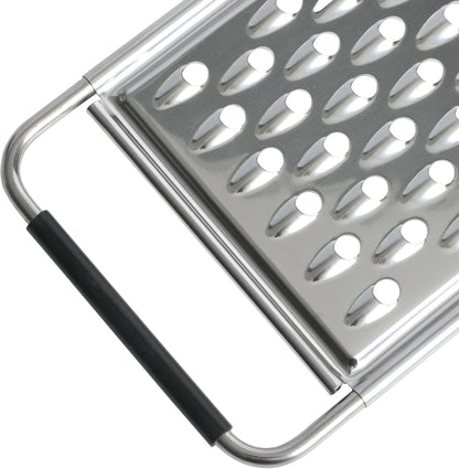 Helmsdale Flat Cheese Grater With Anti-Slip Handle, Stainless Steel Zester/Multi-Functional Tool for Kitchen Preperation, Black