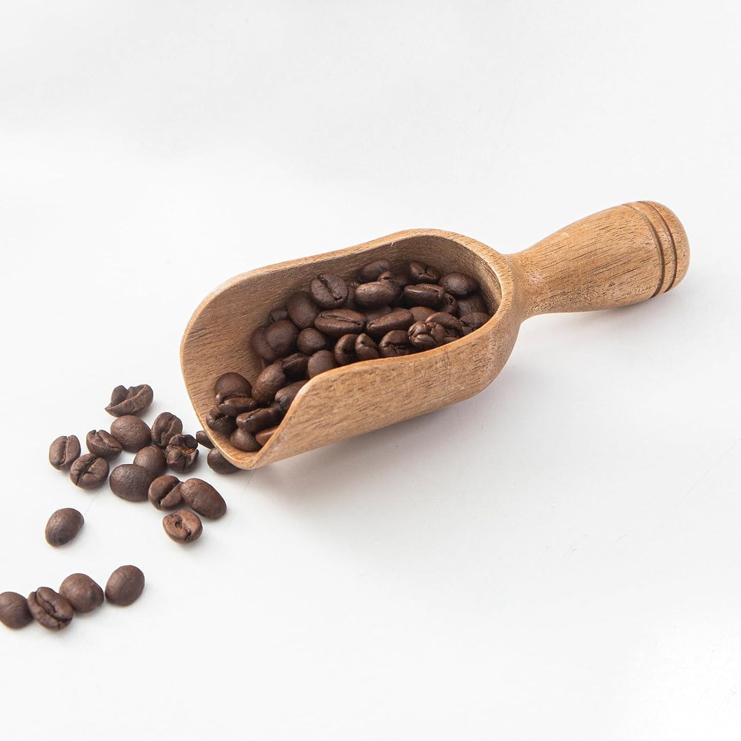 Wooden Scoops for Canisters 4PCS Wooden Scoop for Jars Acacia Mini Measuring Spoons for Ground Coffee Scoops Shovel Kitchen Scooping for Tea Powder & Bath Salt Laundry Detergent Shove- Multipurpose