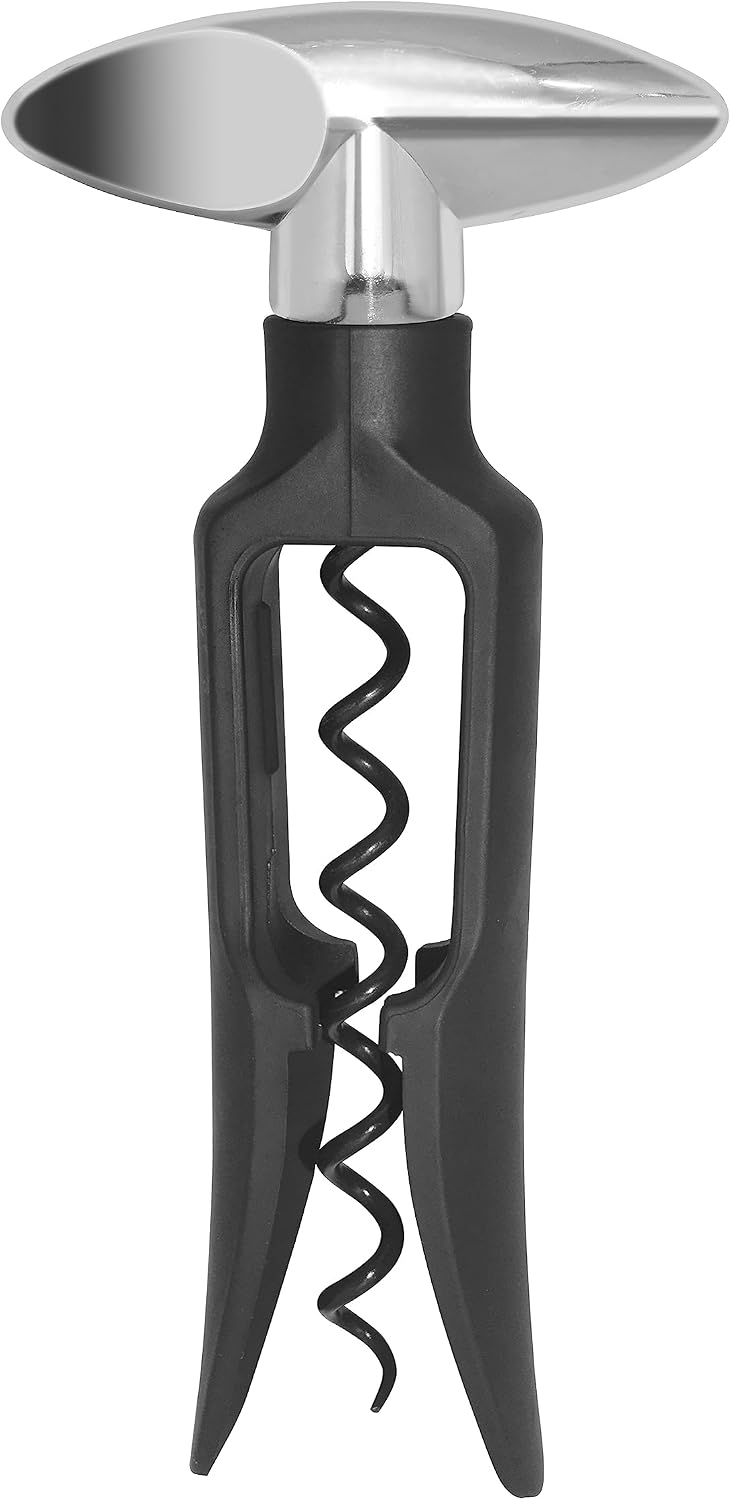 Wine Opener, Wing Corkscrew, Metal Manual Wine Bottle Opener, Multifunctional Cork Screw for Home & Waiters with Beer Bottle Opener, Durable Design