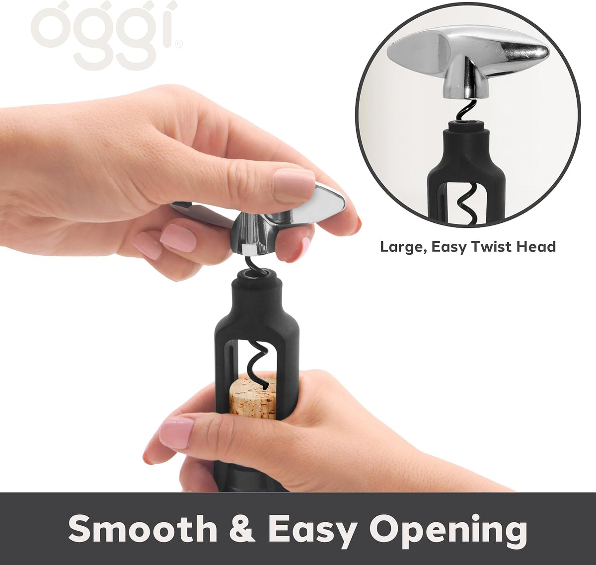 Wine Opener, Wing Corkscrew, Metal Manual Wine Bottle Opener, Multifunctional Cork Screw for Home & Waiters with Beer Bottle Opener, Durable Design