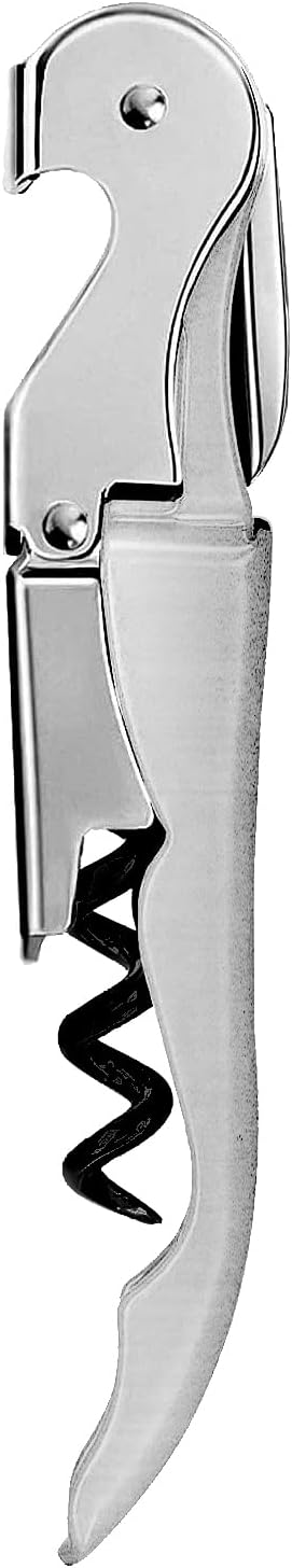 Wine Opener, Wing Corkscrew, Metal Manual Wine Bottle Opener, Multifunctional Cork Screw for Home & Waiters with Beer Bottle Opener, Durable Design