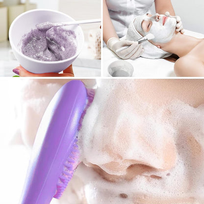 Silicone Mixing Bowl with Face Mask Brushes, 5PCS