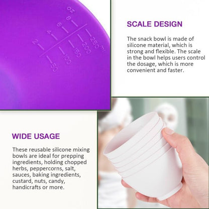 Silicone Mixing Bowl with Face Mask Brushes, 5PCS