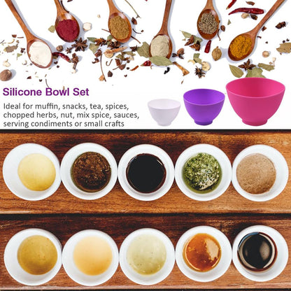 Silicone Mixing Bowl with Face Mask Brushes, 5PCS
