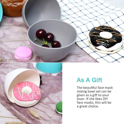 Silicone Mixing Bowl with Face Mask Brushes, 5PCS