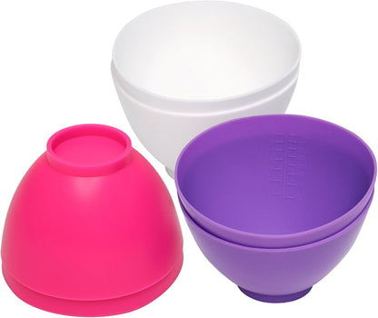 Silicone Mixing Bowl with Face Mask Brushes, 5PCS