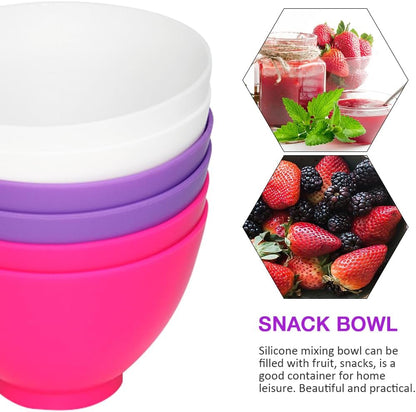 Silicone Mixing Bowl with Face Mask Brushes, 5PCS