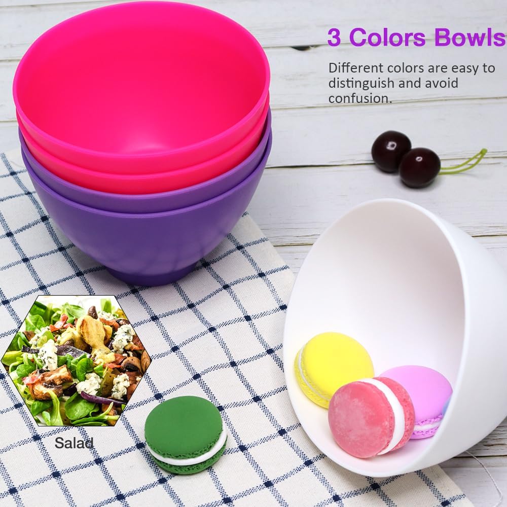 Silicone Mixing Bowl with Face Mask Brushes, 5PCS