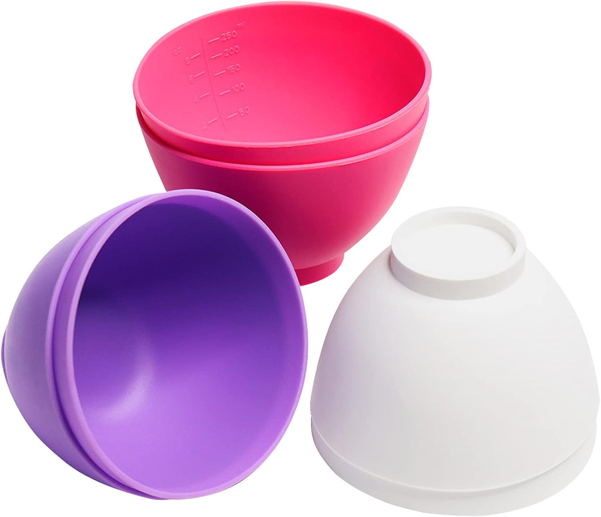 Silicone Mixing Bowl with Face Mask Brushes, 5PCS