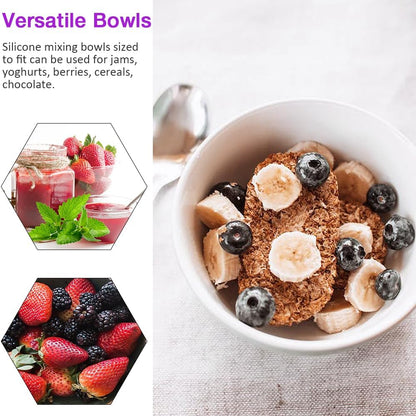Silicone Mixing Bowl with Face Mask Brushes, 5PCS
