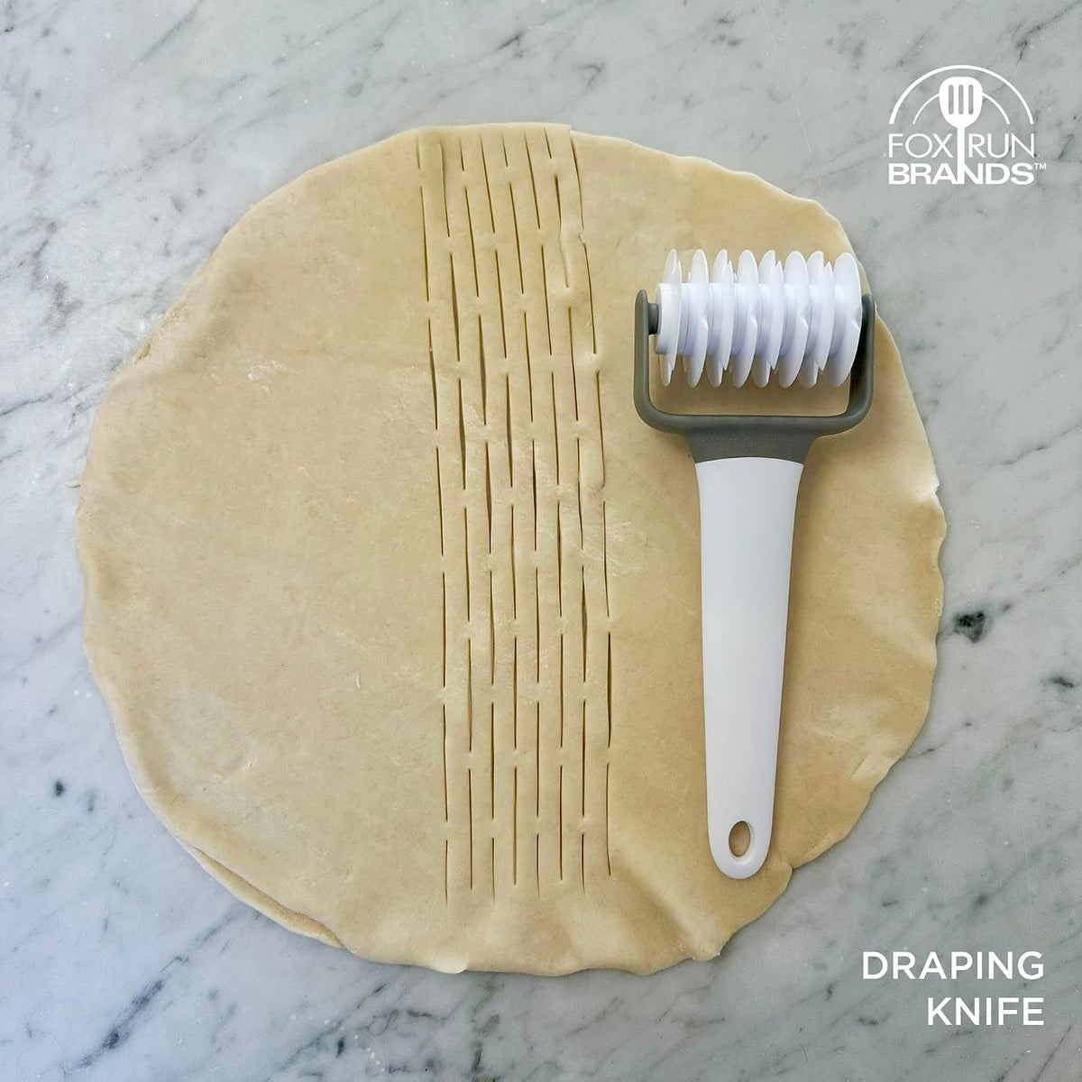 Fox Run Pastry and Pasta Wheels, Set of 5 Dough Roller Cutter Tools | Easy To Use & Dishwasher Safe Wheel Pastry Cutters | Cut Different Shapes Of Homemade Pasta | Fun Dough Cutters For Baking