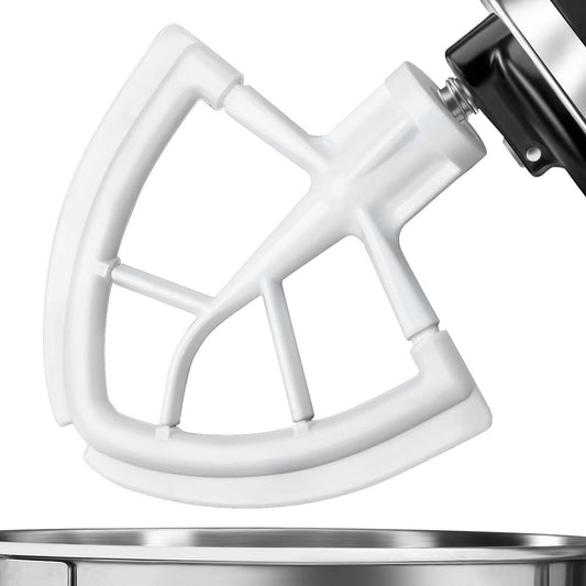 Flex Edge Beater Compatible With KitchenAid 4.5/5 Qt Tilt-Head Mixers,White | Mixer Attachement Compatible With Kitchenaid,For 4.5/5Quart Bowls,Mixer Accessories,Mixer Accessory,Flexible Silicone Scraper