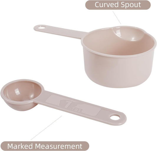 11PCS Measuring Spoons and Measuring Cups Set, Stackable Cups and Spoons, Nesting Cups Spoon for Cooking Baking Supplies, Kitchen Gadgets Essentials Tools
