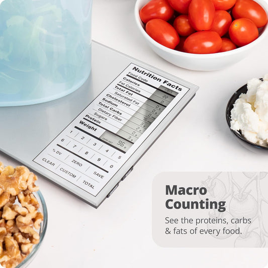 Nutrition Food Scale for Meal Planning and Portion Control with Food Code Booklet & App (Non-Connected, Non-Backlit Model)