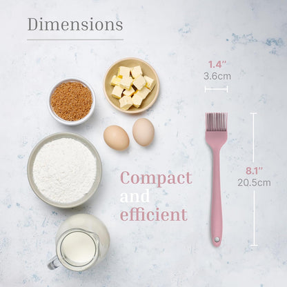 Silicone Small Basting and Pastry Brushes - Pastel Pink - 2-Pack