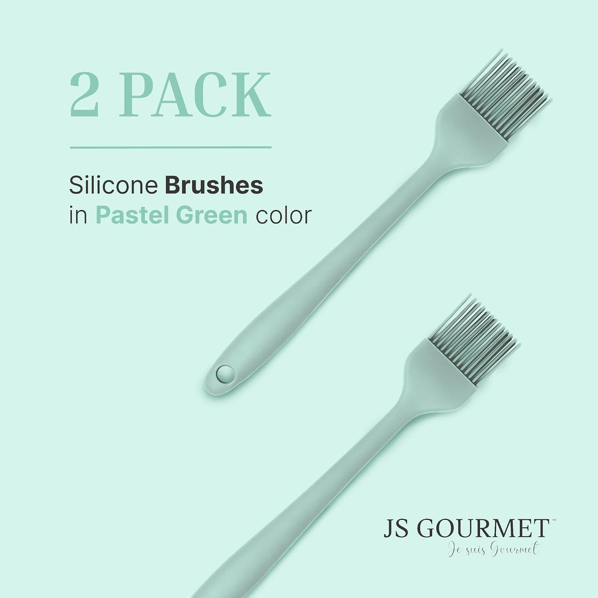 Silicone Small Basting and Pastry Brushes - Pastel Pink - 2-Pack