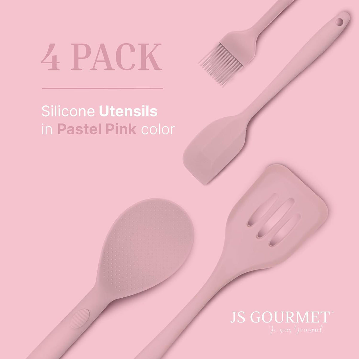 Silicone Small Basting and Pastry Brushes - Pastel Pink - 2-Pack