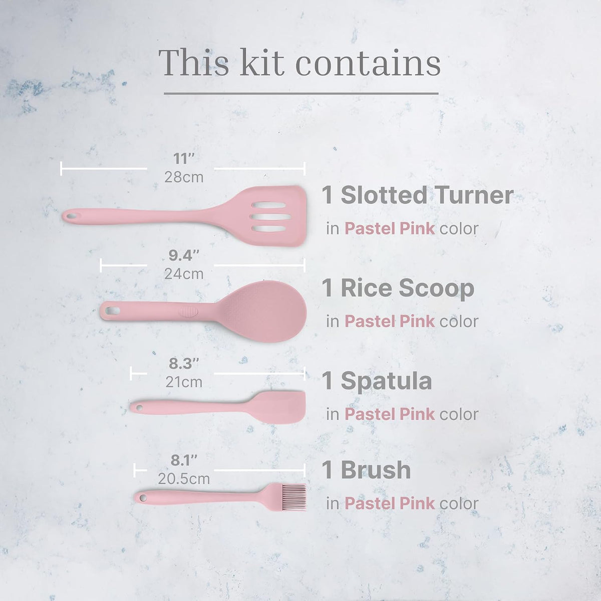 Silicone Small Basting and Pastry Brushes - Pastel Pink - 2-Pack