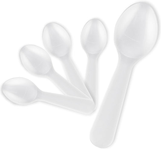400 Count 3-Inch Plastic Mini Taster Spoons - Perfect for Sampling, Desserts, and Parties, Disposable and Durable Utensils