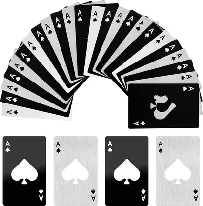 40Pcs Ace of Spades Bottle Openers, Poker Card Bottle Openers Portable Stainless Steel Can Opener Credit Card Size Beer Bottles Can Cap Opener for Wallet Pocket Wedding Party Good Gift