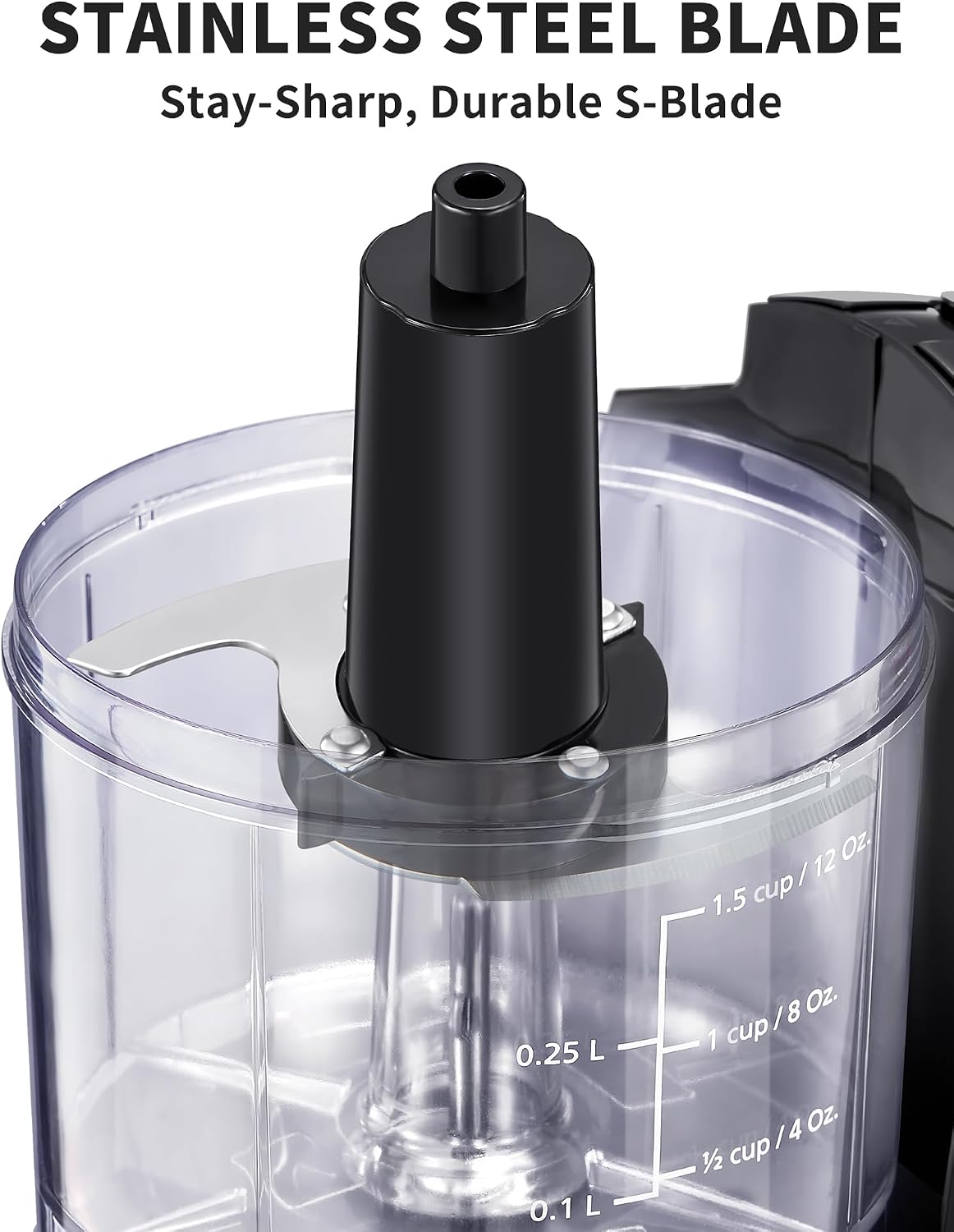 1.5-Cup One-Touch Electric Food Chopper, 100W Mini Food Processor Meat Grinder, Mix, Chop, Mince and Blend Vegetables, Fruits, Nuts, Meats, Stainless Steel Blade (Red)