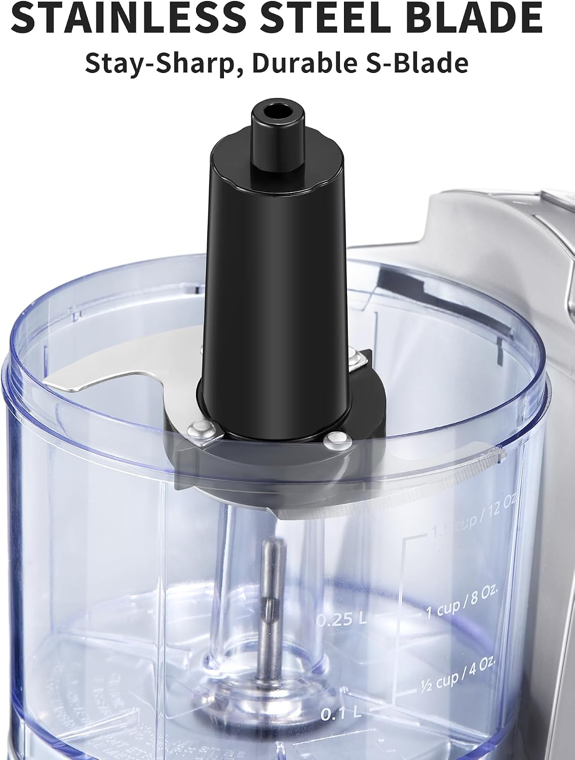 1.5-Cup One-Touch Electric Food Chopper, 100W Mini Food Processor Meat Grinder, Mix, Chop, Mince and Blend Vegetables, Fruits, Nuts, Meats, Stainless Steel Blade (Red)