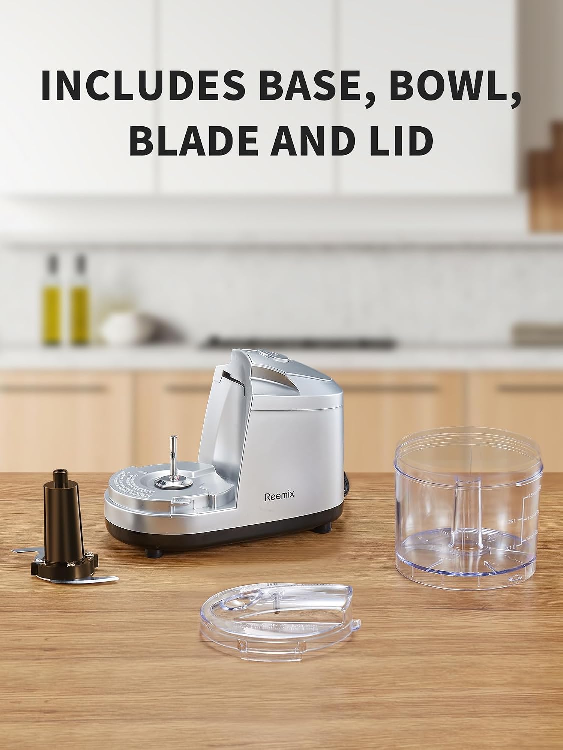 1.5-Cup One-Touch Electric Food Chopper, 100W Mini Food Processor Meat Grinder, Mix, Chop, Mince and Blend Vegetables, Fruits, Nuts, Meats, Stainless Steel Blade (Red)