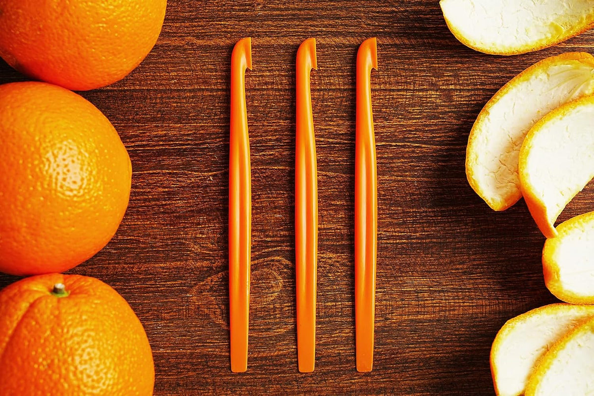 6 Orange Peeler Set Orange Peeler Easy Open Citrus Lemon Citrus Peeler Cutter Vegetable Slicer Fruit Tools Kitchen Gadgets(Neon Bright Color)