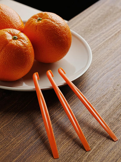 6 Orange Peeler Set Orange Peeler Easy Open Citrus Lemon Citrus Peeler Cutter Vegetable Slicer Fruit Tools Kitchen Gadgets(Neon Bright Color)