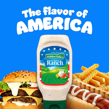 Original Ranch Condiment and Dressing, Easy Squeeze Bottle, 24 Fl Oz (Package May Vary)