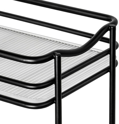 ® Pull Out Spice Organization for Cabinets - 4-3/8 inch Wide – Spice Rack for Inside Cabinets, Slide Out Spice Rack Organizer for cabinet – Pull Out Spice Rack, Sliding 2 Tier Chrome