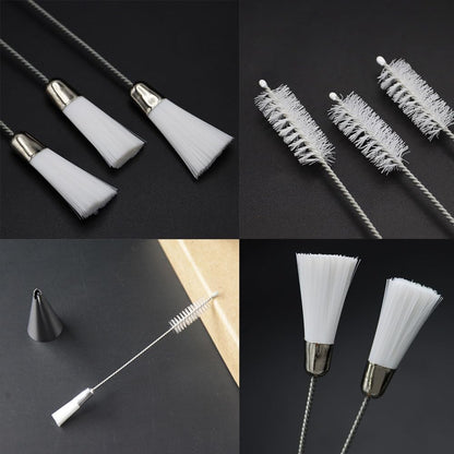 4 Pack Piping Tip Cleaning Brush Double-Headed Nylon Hard Bristle Brushes Pipe Tube Cleaner for Cake Decorating Tips Nozzle Baking Pastry Bags Mouth Frosting Icing Dispenser