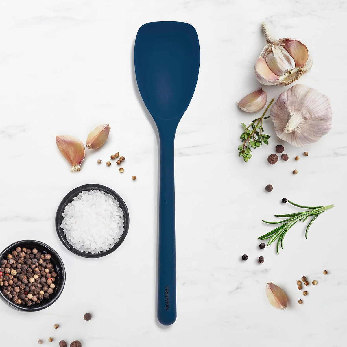 Silicone Ladle, Soup Mixing Stirring Serving, Cooking Kitchen Utensil, Flexible Rubber Nonstick Cookware, Rigid Steel Core, Heat-Resistant, Anti-Slip Handle, BPA-Free, Dishwasher Safe, Gray