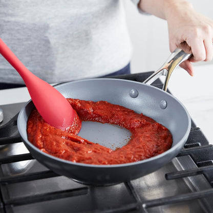 Silicone Ladle, Soup Mixing Stirring Serving, Cooking Kitchen Utensil, Flexible Rubber Nonstick Cookware, Rigid Steel Core, Heat-Resistant, Anti-Slip Handle, BPA-Free, Dishwasher Safe, Gray