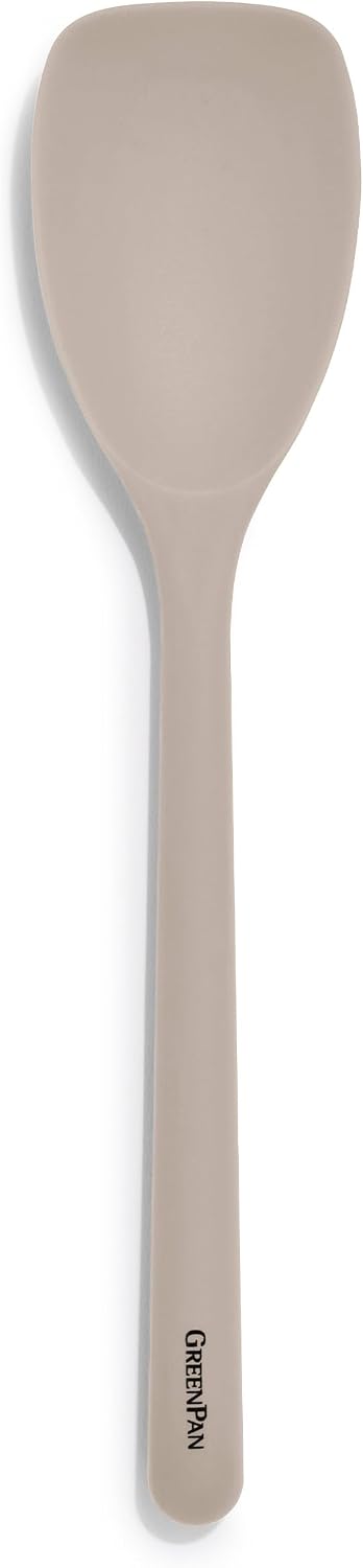 Silicone Ladle, Soup Mixing Stirring Serving, Cooking Kitchen Utensil, Flexible Rubber Nonstick Cookware, Rigid Steel Core, Heat-Resistant, Anti-Slip Handle, BPA-Free, Dishwasher Safe, Gray