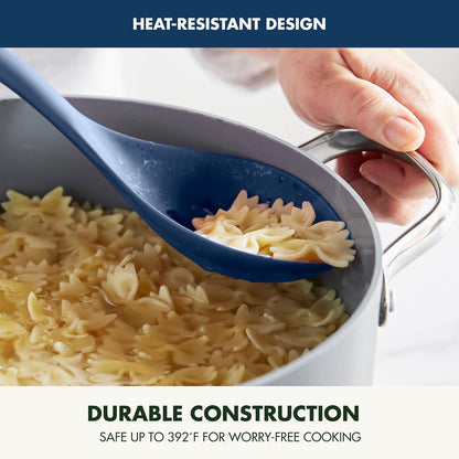 Silicone Ladle, Soup Mixing Stirring Serving, Cooking Kitchen Utensil, Flexible Rubber Nonstick Cookware, Rigid Steel Core, Heat-Resistant, Anti-Slip Handle, BPA-Free, Dishwasher Safe, Gray