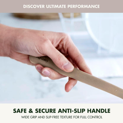 Silicone Ladle, Soup Mixing Stirring Serving, Cooking Kitchen Utensil, Flexible Rubber Nonstick Cookware, Rigid Steel Core, Heat-Resistant, Anti-Slip Handle, BPA-Free, Dishwasher Safe, Gray