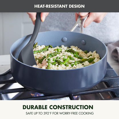 Silicone Ladle, Soup Mixing Stirring Serving, Cooking Kitchen Utensil, Flexible Rubber Nonstick Cookware, Rigid Steel Core, Heat-Resistant, Anti-Slip Handle, BPA-Free, Dishwasher Safe, Gray