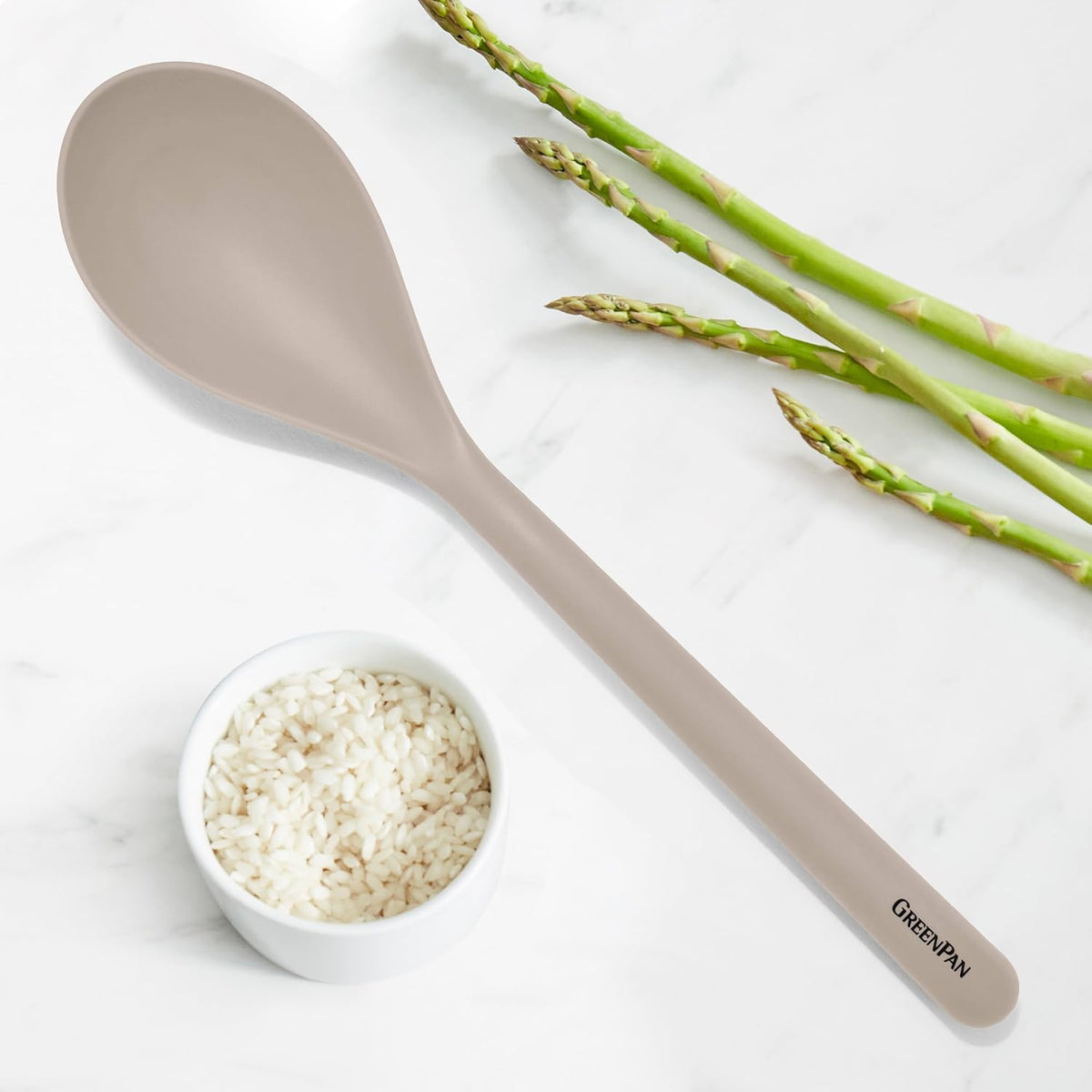 Silicone Ladle, Soup Mixing Stirring Serving, Cooking Kitchen Utensil, Flexible Rubber Nonstick Cookware, Rigid Steel Core, Heat-Resistant, Anti-Slip Handle, BPA-Free, Dishwasher Safe, Gray