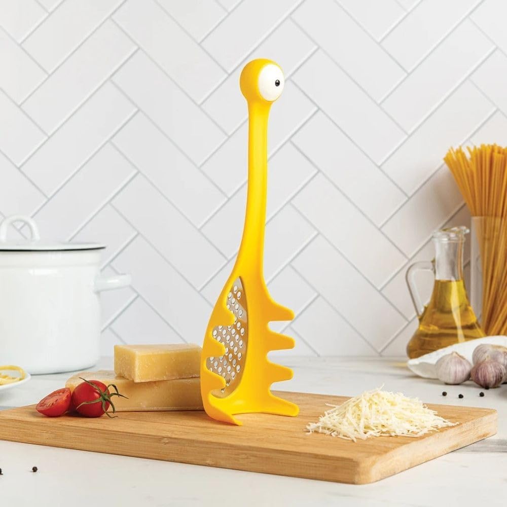 Grater - Stainless Steel, BPA Free, Dishwasher Safe, Fun Kitchen Gadget, Vegetable Shredder, Cute Kitchen Gifts & Accessories (Pepito Gnome Grater, Red)