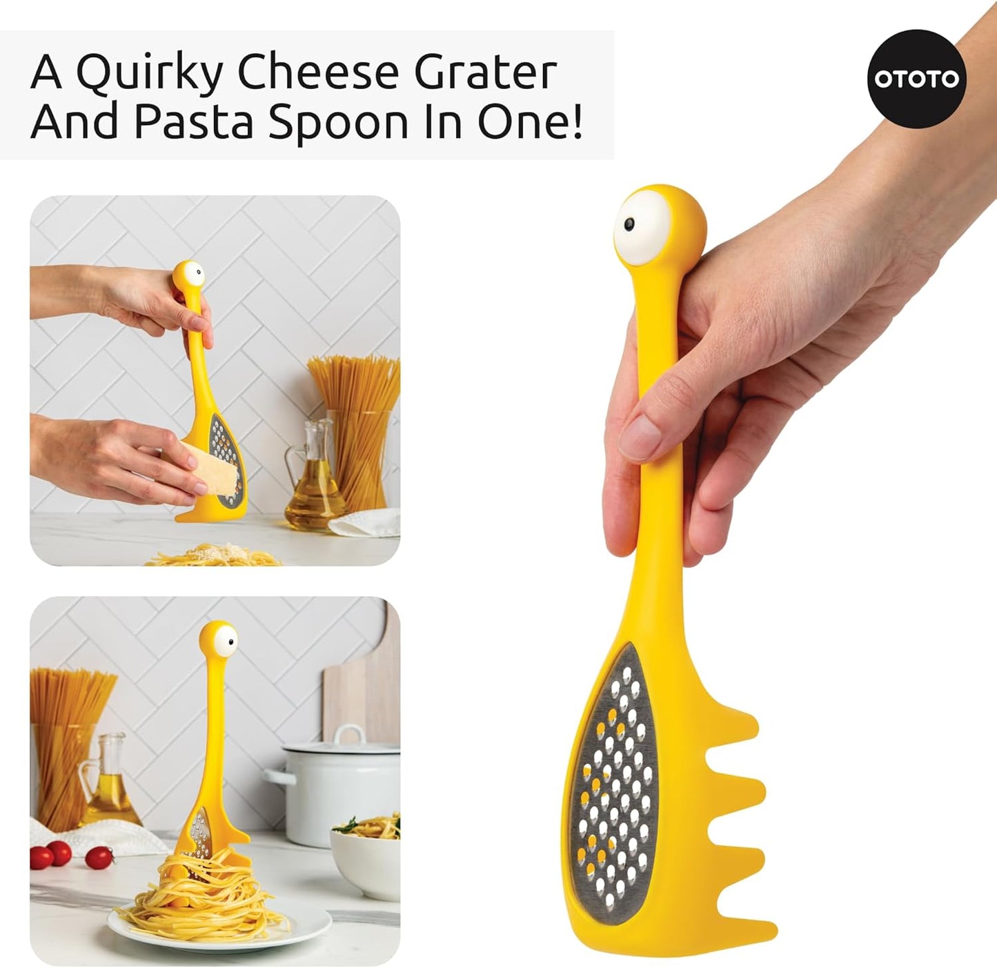 Grater - Stainless Steel, BPA Free, Dishwasher Safe, Fun Kitchen Gadget, Vegetable Shredder, Cute Kitchen Gifts & Accessories (Pepito Gnome Grater, Red)