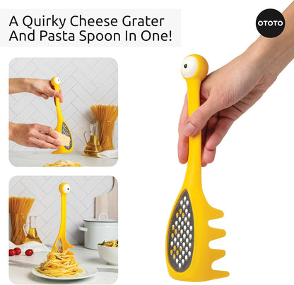 Grater - Stainless Steel, BPA Free, Dishwasher Safe, Fun Kitchen Gadget, Vegetable Shredder, Cute Kitchen Gifts & Accessories (Pepito Gnome Grater, Red)