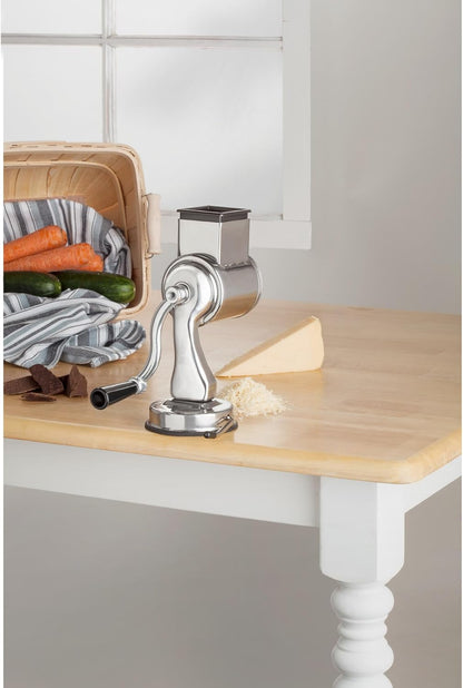 Cheese Grater with Suction-Base and 2 Drums, The Italian Market Original since 1906 | Cheese Grater with Suction Base and 2 Drums, Italian Market Original