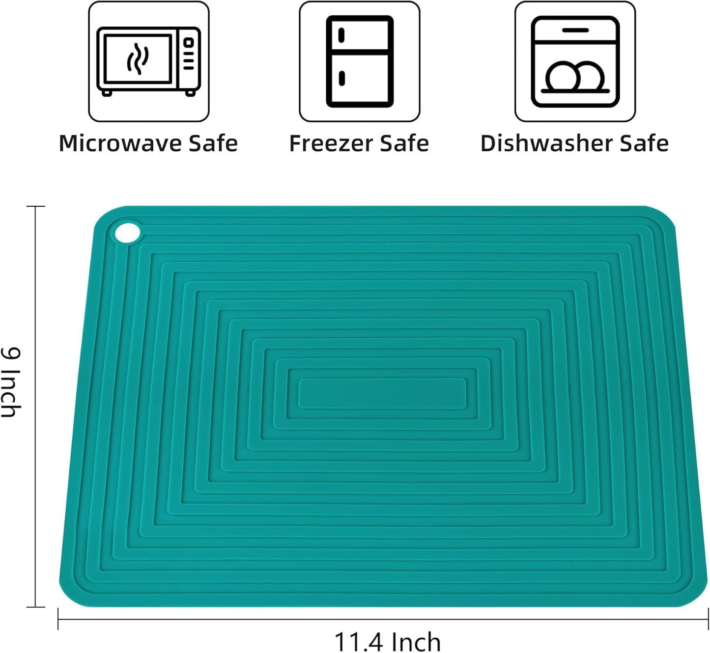 Silicone Trivets Mats for Hot Pots & Pans & Dishes, Hot Pads for Kitchen, Multipurpose Heat Resistant Mat for Kitchen Counter, Durable & Flexible Silicone Pot Holder Set 2 Rectangular Purple