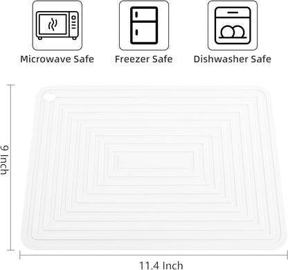 Silicone Trivets Mats for Hot Pots & Pans & Dishes, Hot Pads for Kitchen, Multipurpose Heat Resistant Mat for Kitchen Counter, Durable & Flexible Silicone Pot Holder Set 2 Rectangular Purple