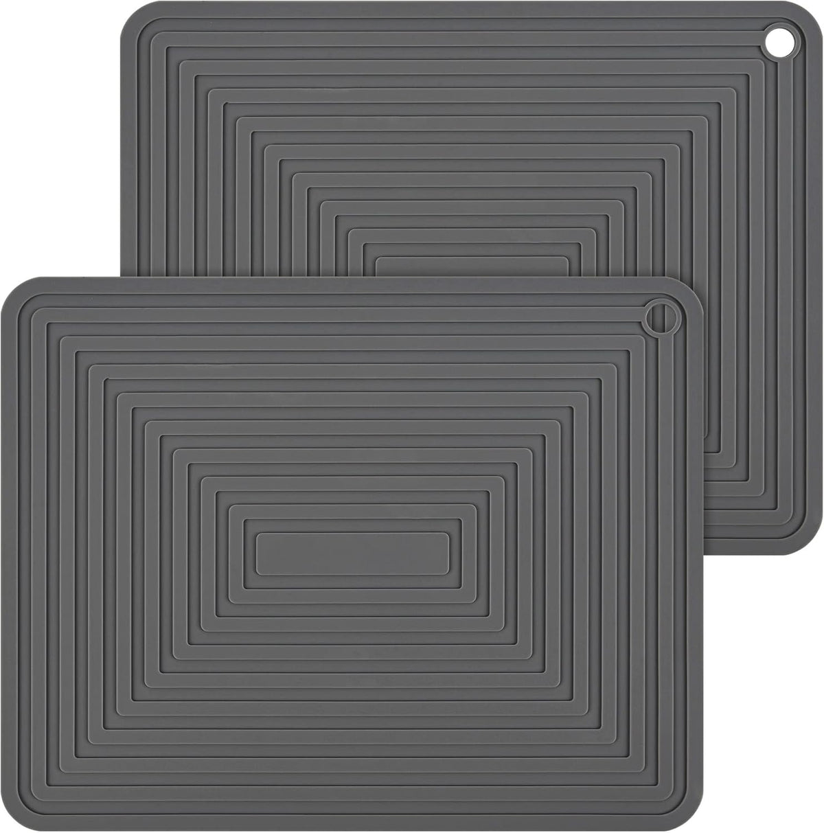 Silicone Trivets Mats for Hot Pots & Pans & Dishes, Hot Pads for Kitchen, Multipurpose Heat Resistant Mat for Kitchen Counter, Durable & Flexible Silicone Pot Holder Set 2 Rectangular Purple