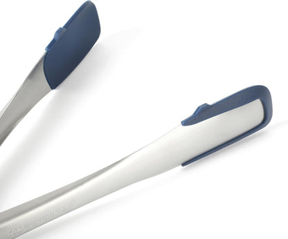 Edge Tongs Set, 2-Piece Stainless Steel Kitchen Tongs Set with Silicone Heads, Includes 9-Inch & 12-Inch Heat-Resistant Locking Tongs for Cooking, Grilling & Serving
