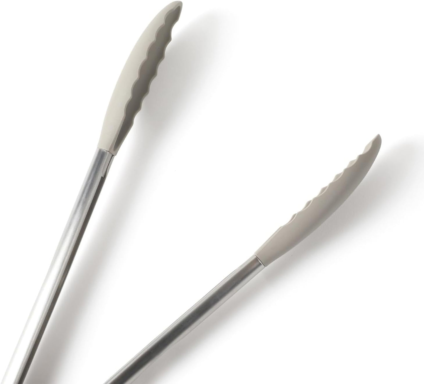 Edge Tongs Set, 2-Piece Stainless Steel Kitchen Tongs Set with Silicone Heads, Includes 9-Inch & 12-Inch Heat-Resistant Locking Tongs for Cooking, Grilling & Serving
