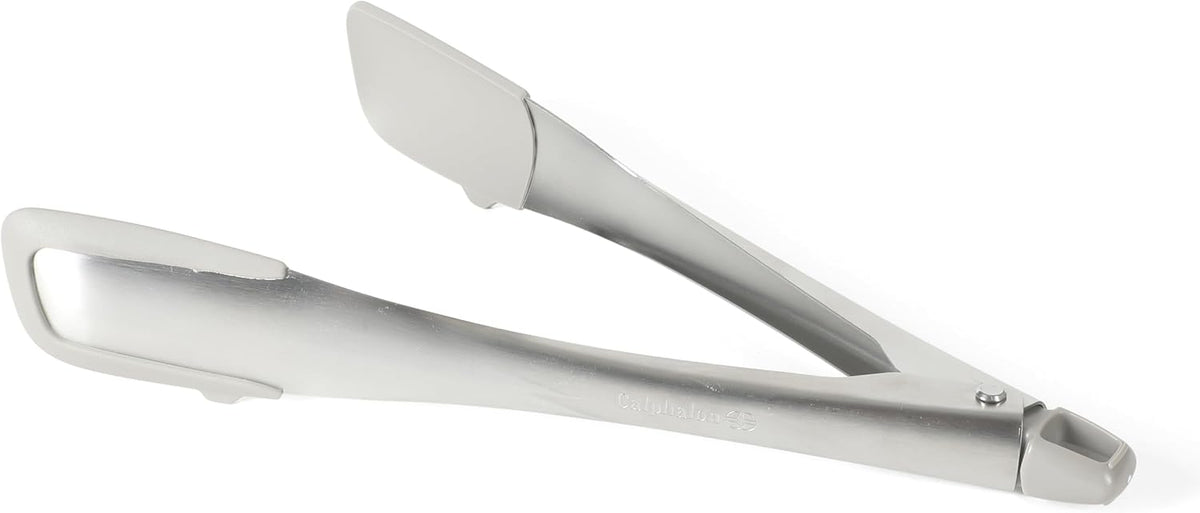 Edge Tongs Set, 2-Piece Stainless Steel Kitchen Tongs Set with Silicone Heads, Includes 9-Inch & 12-Inch Heat-Resistant Locking Tongs for Cooking, Grilling & Serving