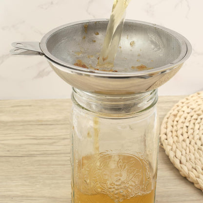 Stainless Steel Funnel, 2 Large and Small Mouth Filling Kitchen funnels, Liquids, fluids, Spices and Powders, Durable and Washable.